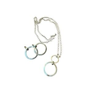 CAbi Gold Hoop Earrings and Matching Necklace Like New